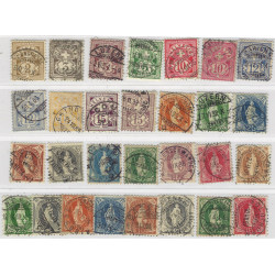 Suisse lot de 29 timbres oblitérés entre N°63-98.