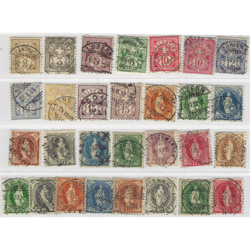 Suisse lot de 29 timbres oblitérés entre N°63-98.