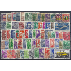 Suisse lot de 67 timbres oblitérés entre N°235-302.