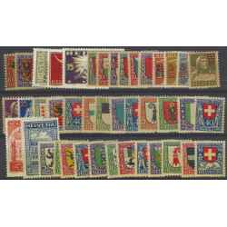 Suisse lot de 42 timbres neufs* entre N°168-225.
