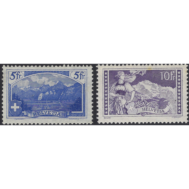 Suisse timbres N°143-144 neuf*.