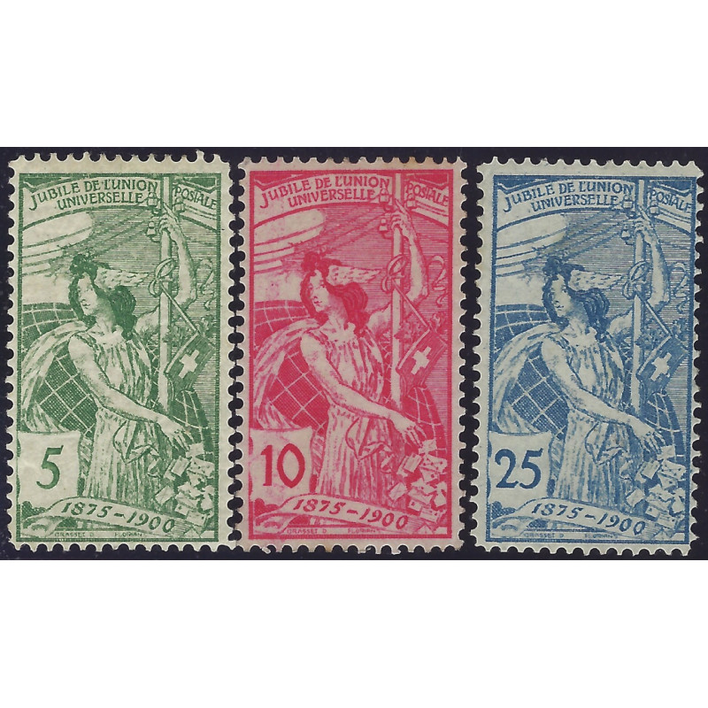 Suisse UPU timbres N°86-88 série neuf*.