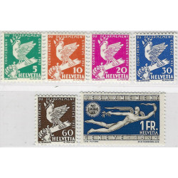 Suisse Désarmement timbres N°254-259 série neuf**.