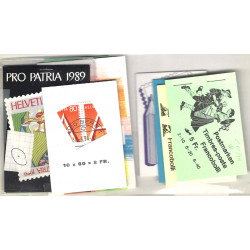 Suisse lot de 9 carnets de timbres oblitérés premier jour.