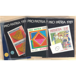 Suisse série de 6 carnets de timbres Pro Patria 1989-1994 oblitérés premier jour.