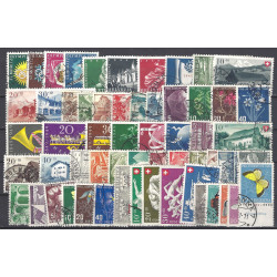 Suisse années complètes timbres oblitérés 1948-1950.