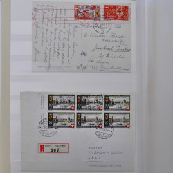 Collection spécialisée histoire postale de timbres de Suisse 1895-1990.