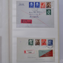 Collection spécialisée histoire postale de timbres de Suisse 1895-1990.
