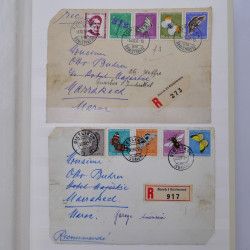 Collection spécialisée histoire postale de timbres de Suisse 1895-1990.