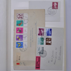 Collection spécialisée histoire postale de timbres de Suisse 1895-1990.