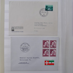 Collection spécialisée histoire postale de timbres de Suisse 1895-1990.