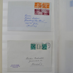 Collection spécialisée histoire postale de timbres de Suisse 1895-1990.