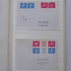 Collection spécialisée histoire postale de timbres de Suisse 1895-1990.