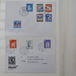 Collection spécialisée histoire postale de timbres de Suisse 1895-1990.