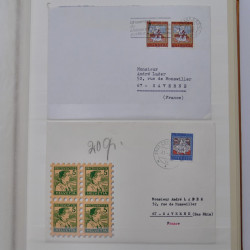 Collection spécialisée histoire postale de timbres de Suisse 1895-1990.
