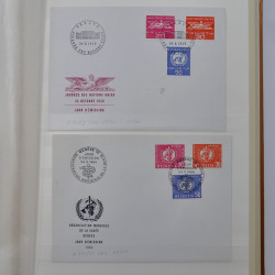 Collection spécialisée histoire postale de timbres de Suisse 1895-1990.