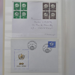 Collection spécialisée histoire postale de timbres de Suisse 1895-1990.
