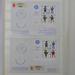 Collection spécialisée histoire postale de timbres de Suisse 1895-1990.