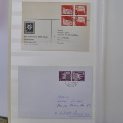 Collection spécialisée histoire postale de timbres de Suisse 1895-1990.