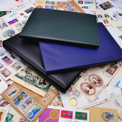 Vrac philatélique de timbres du monde en un carton.