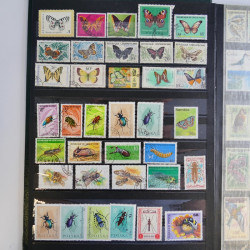 Vrac philatélique de timbres du monde en un carton.