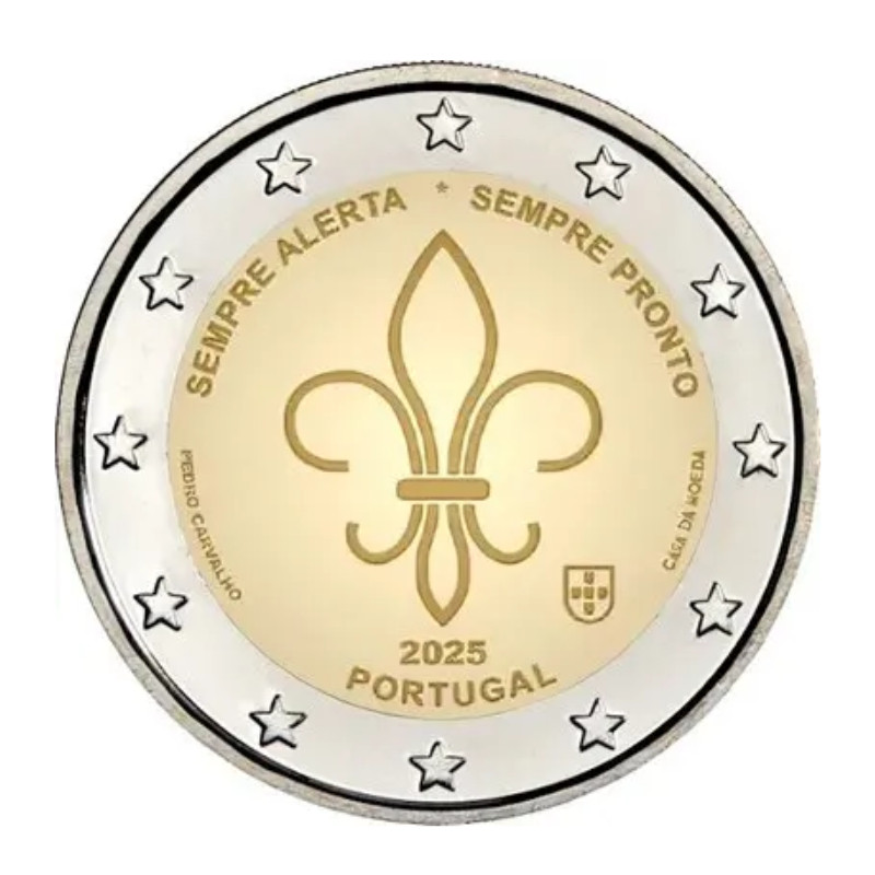 2 euros commémorative Portugal 2025 -  Scoutisme International.