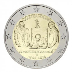 2 euros commémorative Italie 2018 - Constitution de la République.