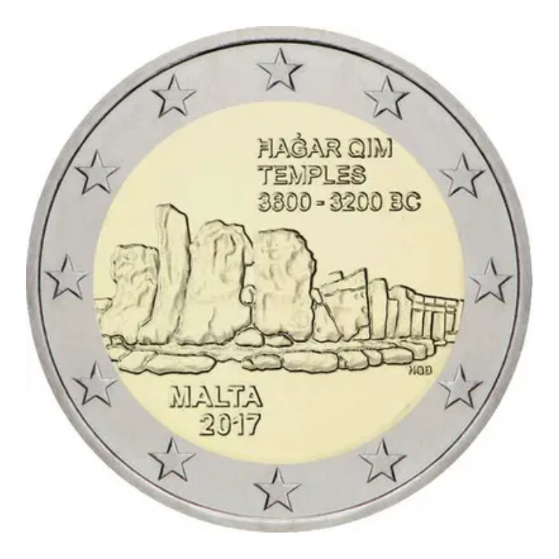 2 euros commémorative Malte 2017 UNC - Hagar Qim.