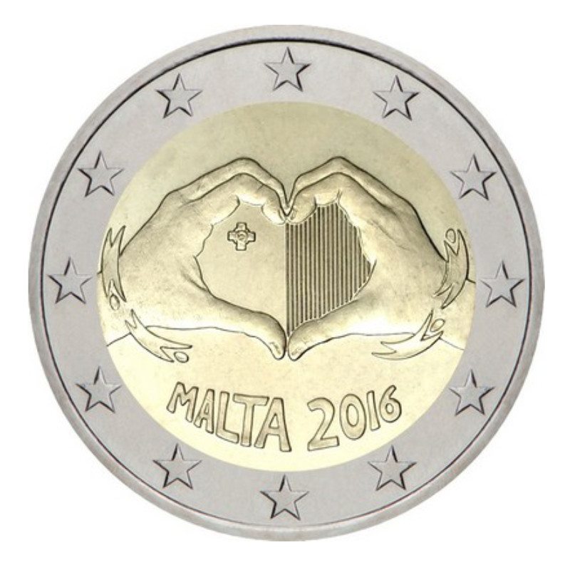 2 euros commémorative Malte 2016 - Amour.