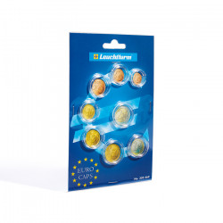 Assortiment de 8 capsules rondes pour une série d'euro.
