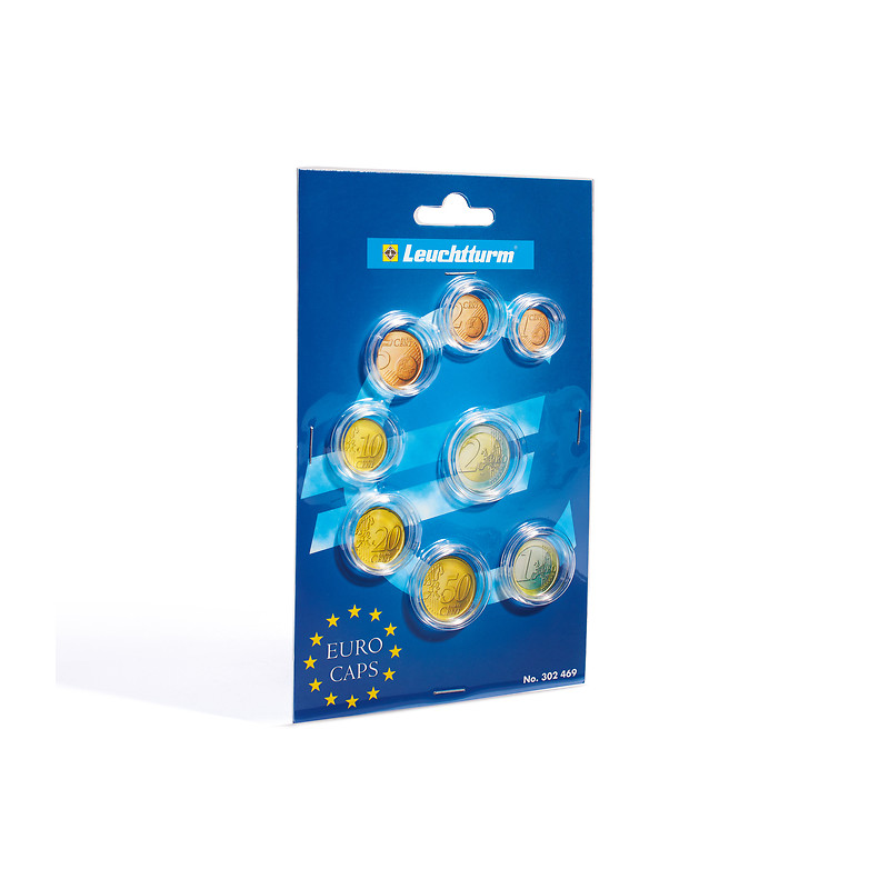 Assortiment de 8 capsules rondes pour une série d'euro.