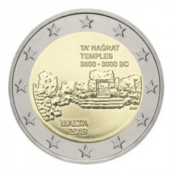 2 euros commémorative Malte 2019 - Temples Ta´Hagrat.