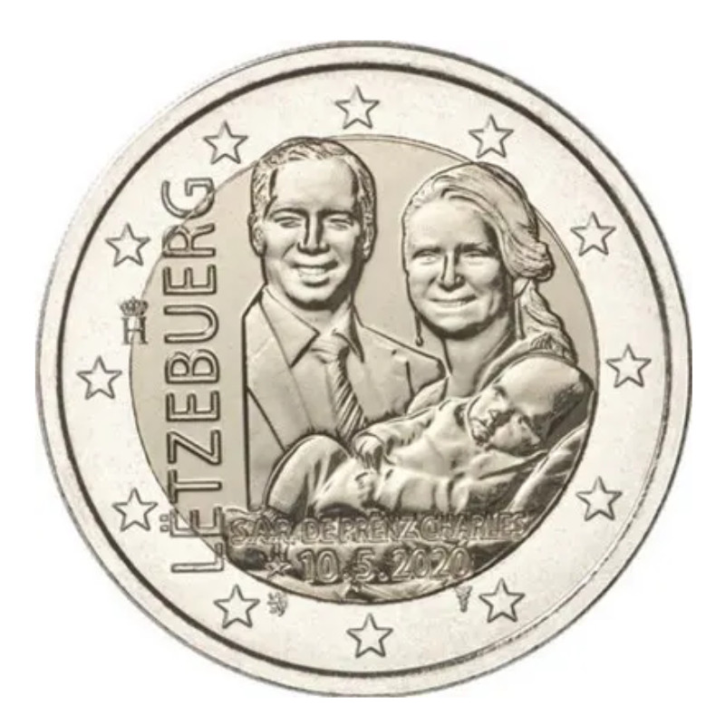 2 euros commémorative Luxembourg 2020 - Prince Charles, version classique.