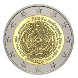 2 euros commémoratif Portugal 2024 - Révolution des œillets.