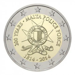 2 euros commémorative Malte 2014 - La Police.