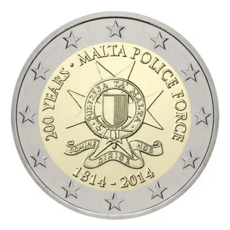 2 euros commémorative Malte 2014 - La Police.