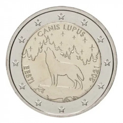 2 euros commémorative Estonie 2021 - Le loup.