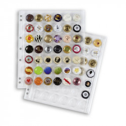 Pochettes transparentes ENCAP pour 42 capsules de champagne, bière, sodas.