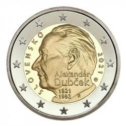 2 euros commémorative Slovaquie 2021 - Alexander Dubcek.