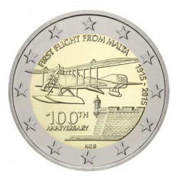 2 euros commémorative Malte 2015 UNC - Aviation.