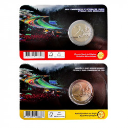 2 euros Belgique 2025 coincard BU - Le circuit automobile de Spa les deux versions.