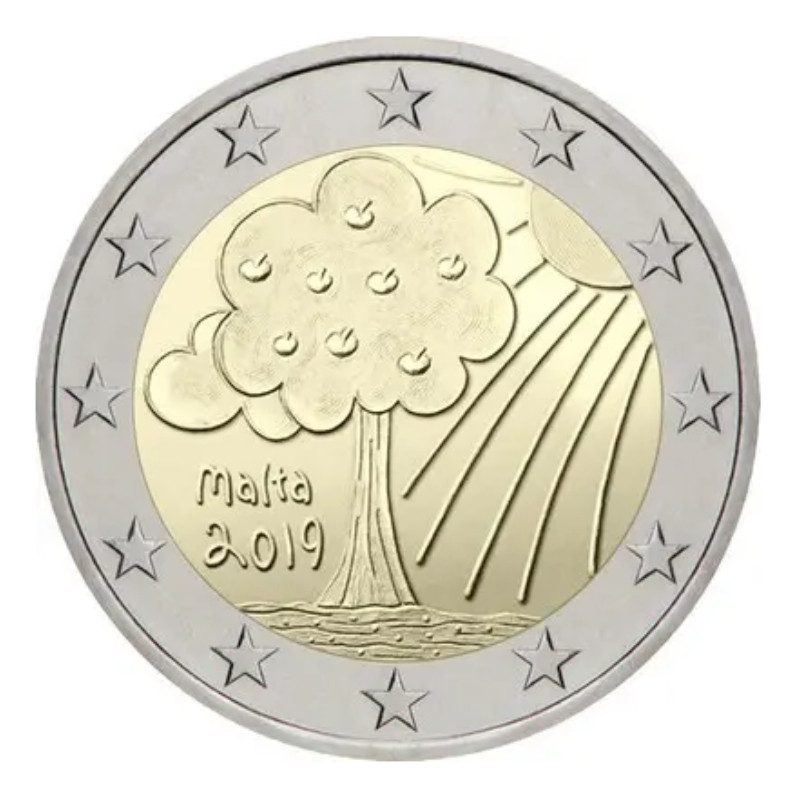 2 euros commémorative Malte 2019 UNC - Nature et Environnement.
