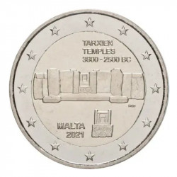 2 euros commémorative Malte 2021 UNC - Temples de Tarxien.