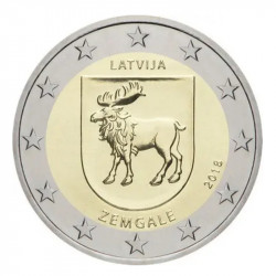 2 euros commémorative Lettonie 2018 - Zemgale.