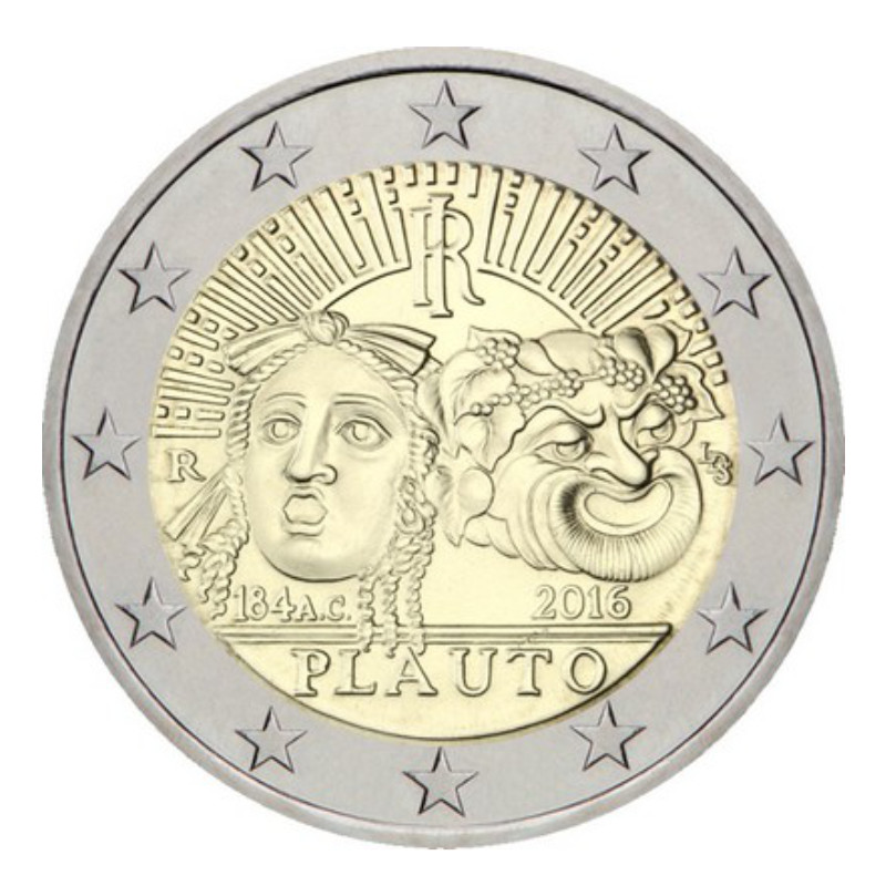 2 euros commémorative Italie 2016 - Plauto.