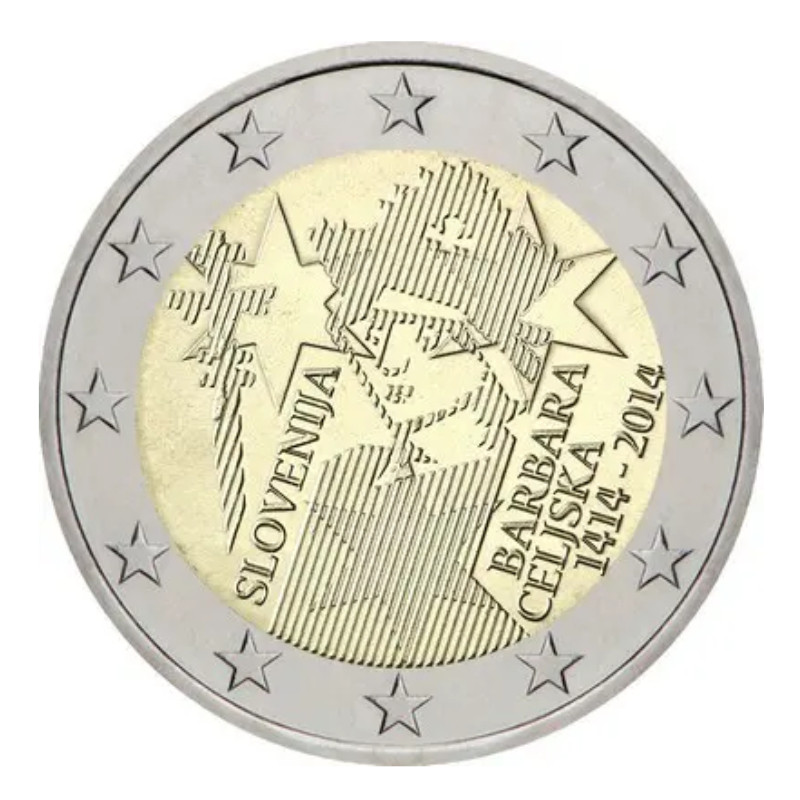 2 euros commémorative Slovénie 2014 - Couronnement Barbara de Cillei.