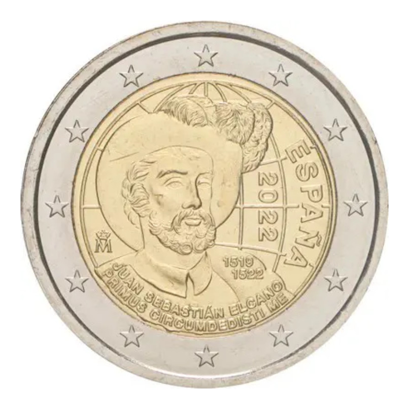 2 euros commémorative Espagne 2022 -  Premier tour du monde.