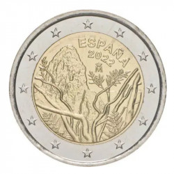 2 euros commémorative Espagne 2022 -  Parc national Garajonay.
