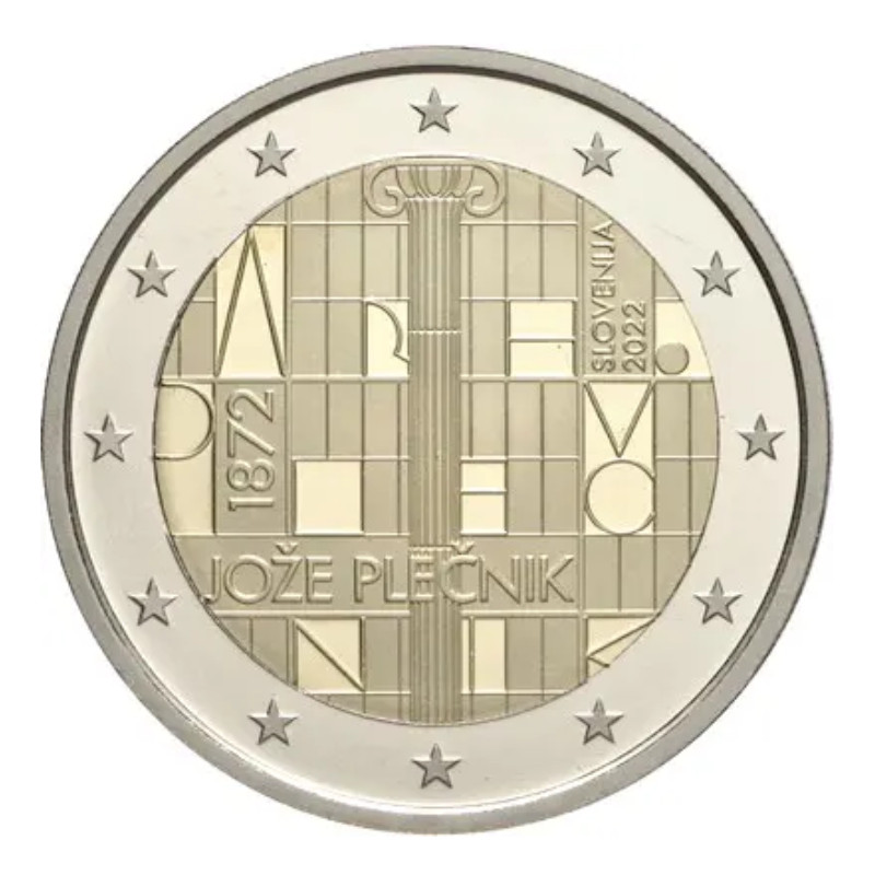 2 euros commémorative Slovénie 2022 - Jože Plečnik.