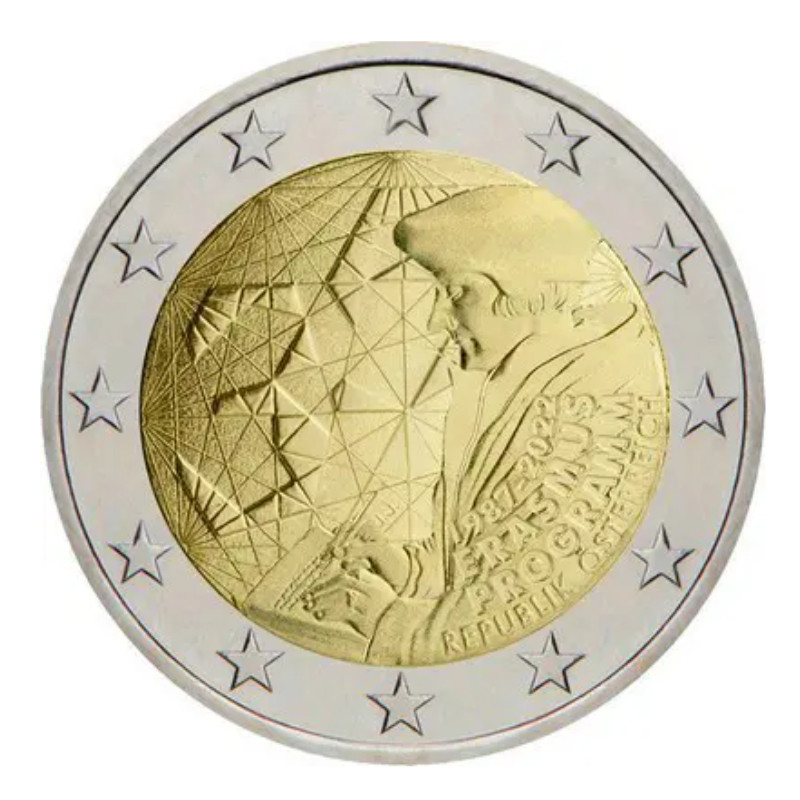 2 euros commémorative Autriche 2022 - Erasmus.